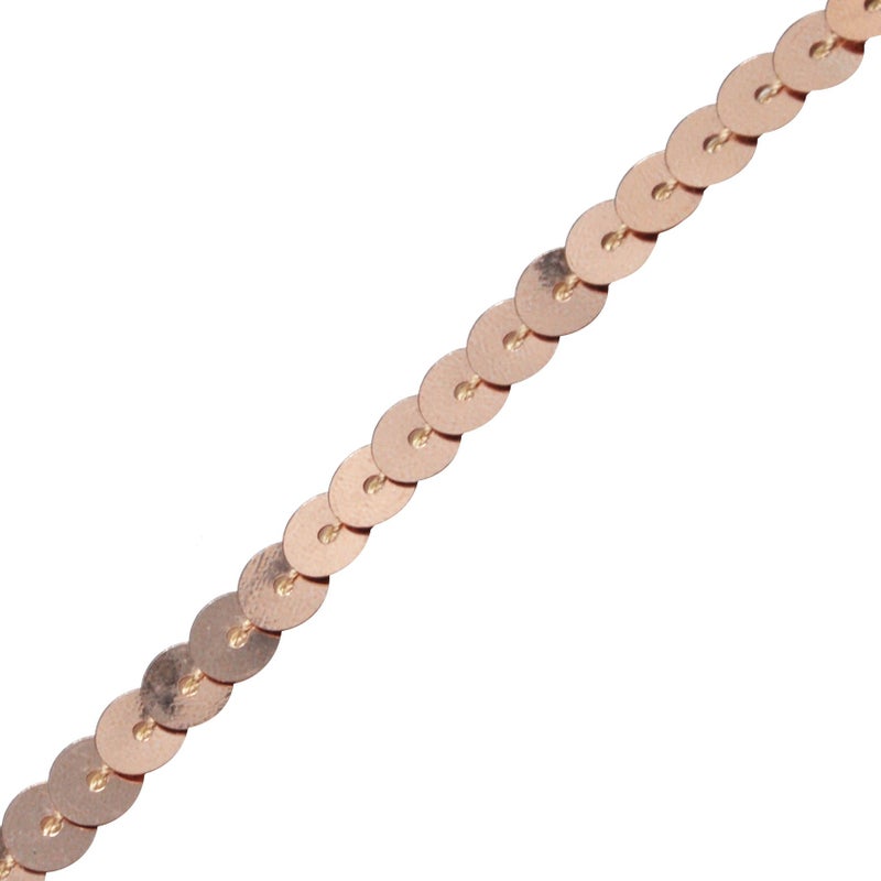 Mandala Crafts Mandala Craft 6mm Flat Sequin Strip Champagne Sequins on a Roll - Champagne Sequin Trim by The Yard - 100 Yds String Metallic Sequin Strand for Crafts Sequin Fringe Sewing - Image 3